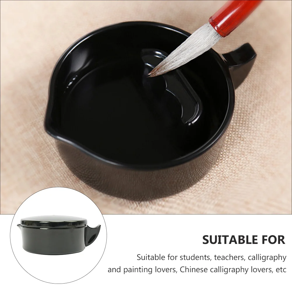 

1Pcs Multifunctional Inkstone Practical Ink Container Calligraphy Supply Brush Cleaning Holder Painting Ink Storage