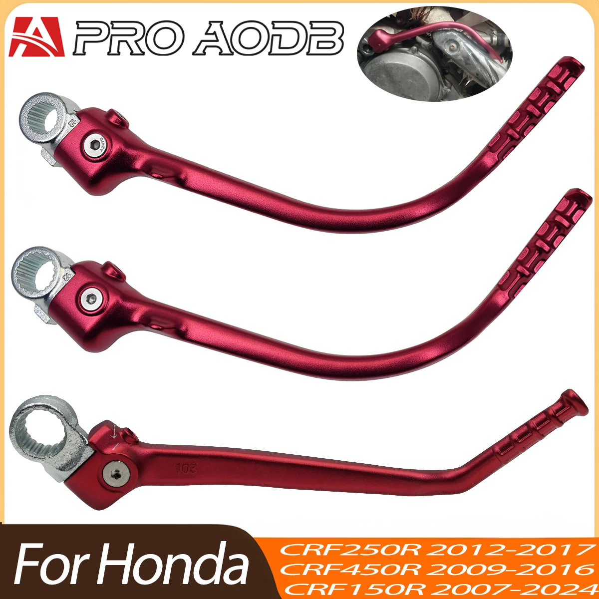 For HONDA CRF250R CRF450R CRF150R CRF150RB CRF 150 250 450 R Universal Parts Motorcycle Forged Kick Start Starter Lever Pedal