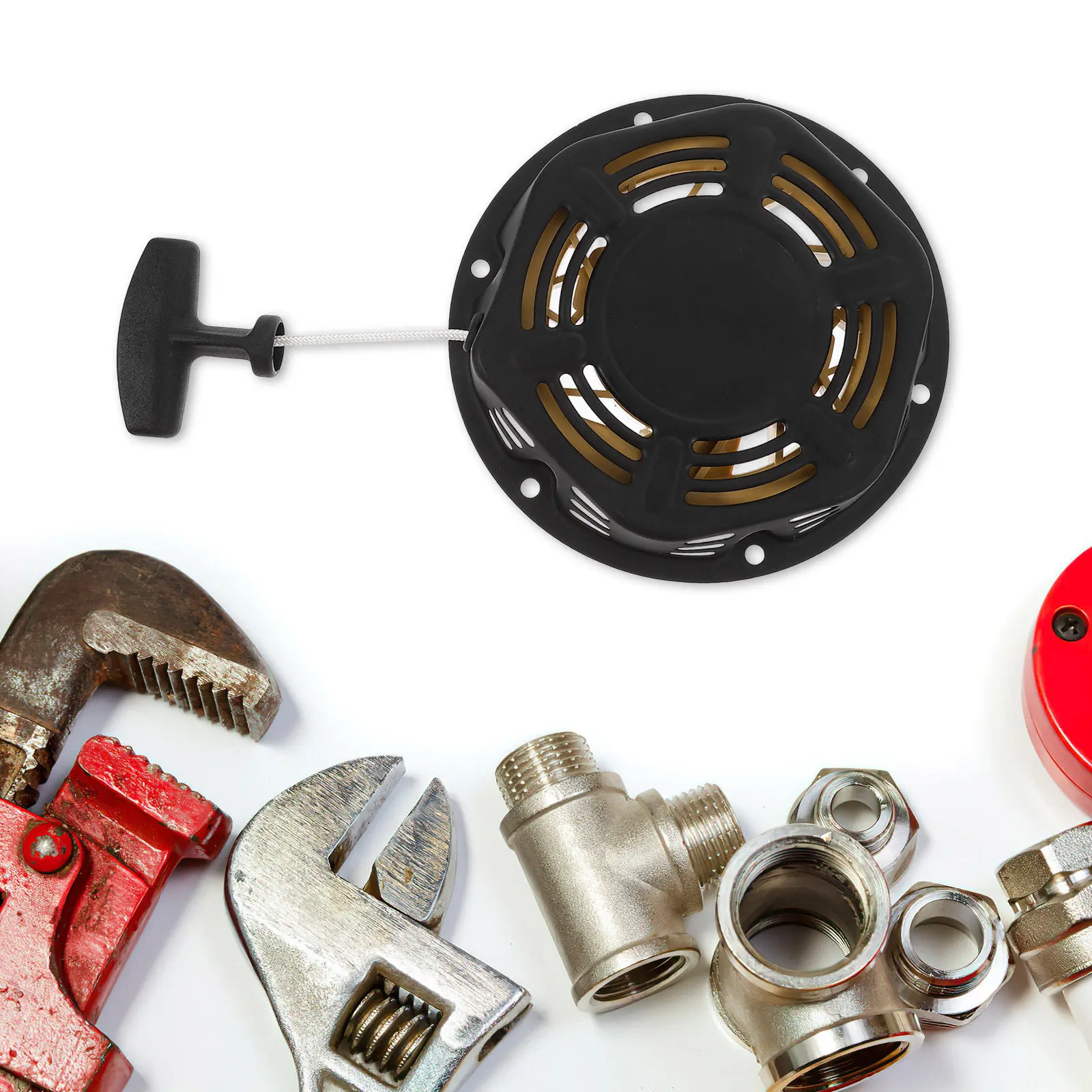 

Generator Starter Engine 168F 170F Recoil Starter Replacement Pull Start Cord for Water Pump Trowel Machine Accessory