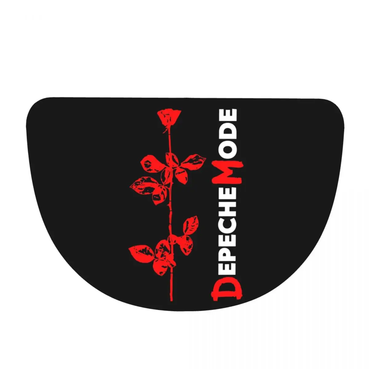 Depeche Cool Mode Music Violator Soft Flannel Half Round Doormat Non Slip Bathroom Mat Absorbent Floor Carpet for Garage