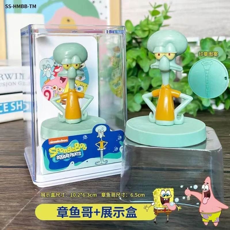 Anime Spongebob StampPatrick Star Mr.Krabs Figures Model Seal Action Figure Cartoon Desktop  Ornament Doll Children\'s Toy Gift ﻿