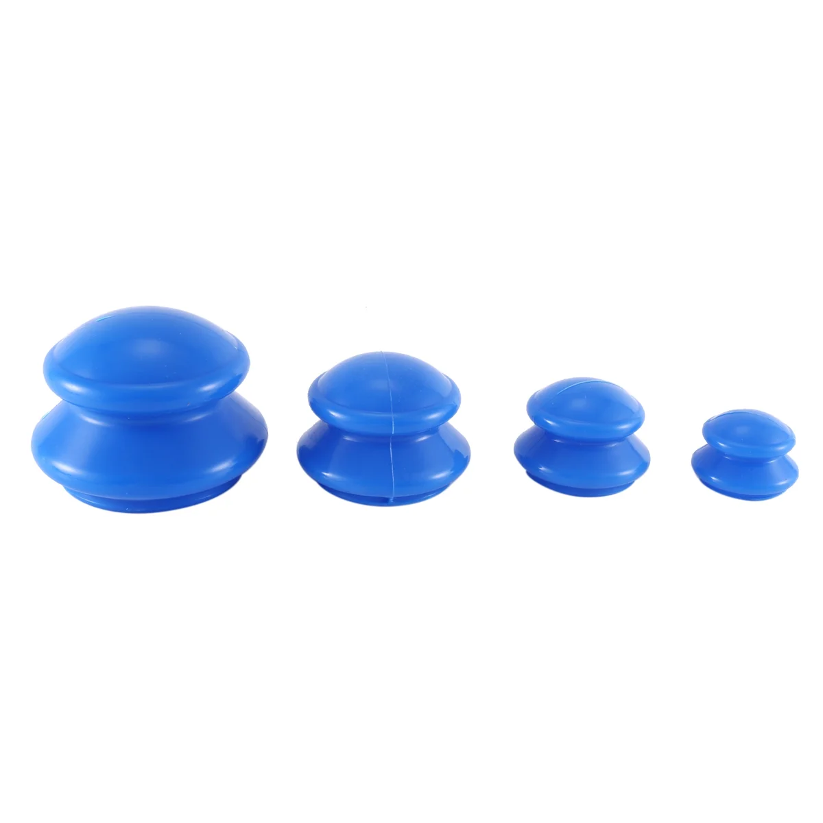 Ventouse-latas de vacío azules de silicona para masaje, Ventouse anticelulitis, terapia física, dispositivo de cuidado de la salud, 4 piezas