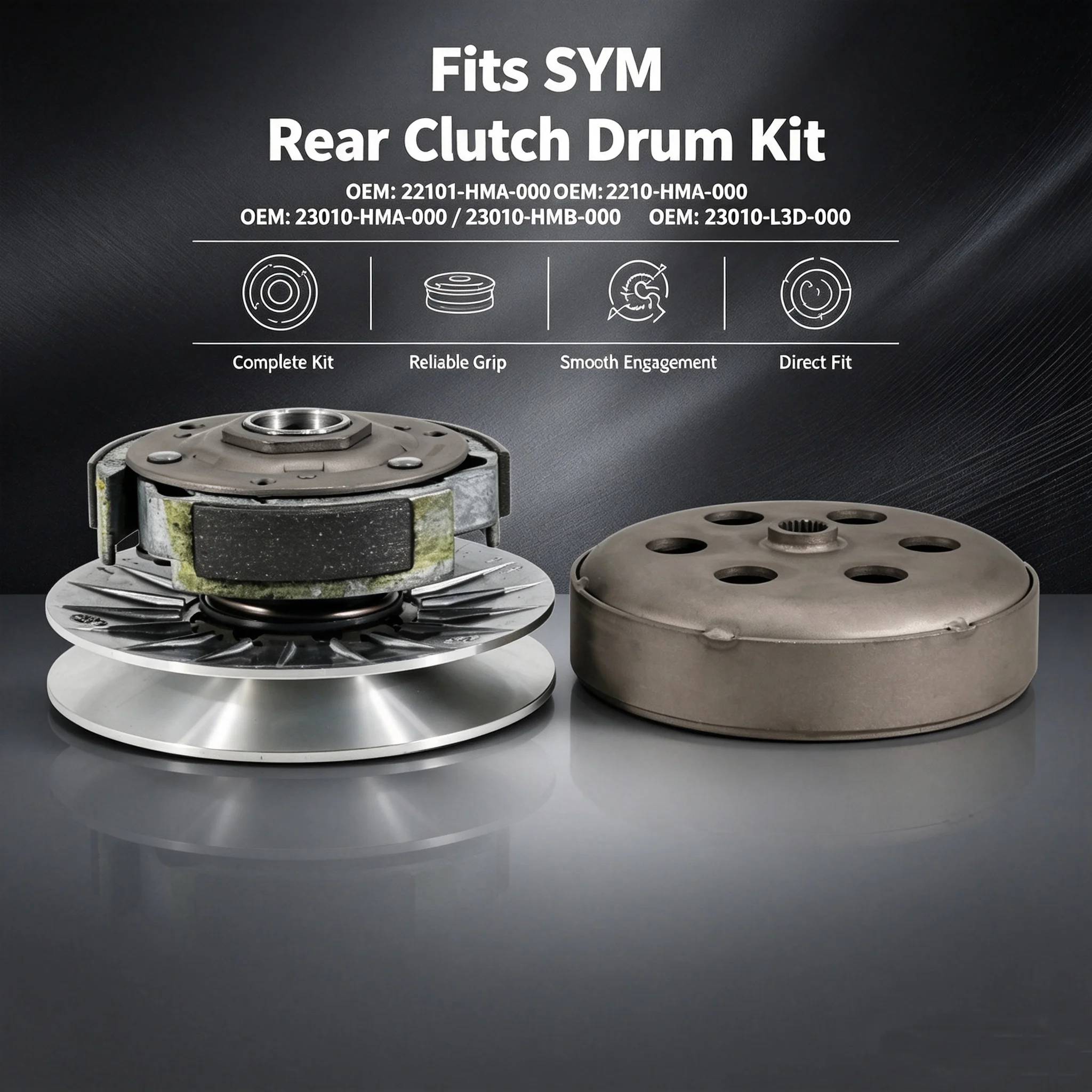 Rear Clutch assembly For SYM ATV Quad Lander 250 300 300SL 300S 22101-HMA-000 / 23010-HMA-000 /23010-HMB-000