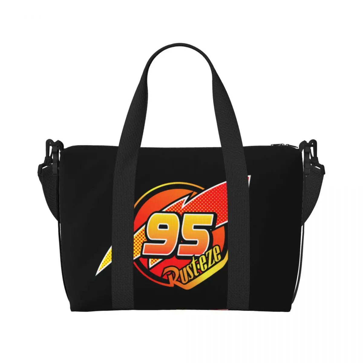 Custom Large Number 95 KaChow Tote Bag for Women Lightning McQueen Shoulder Shopping Beach Gym Travel Bag