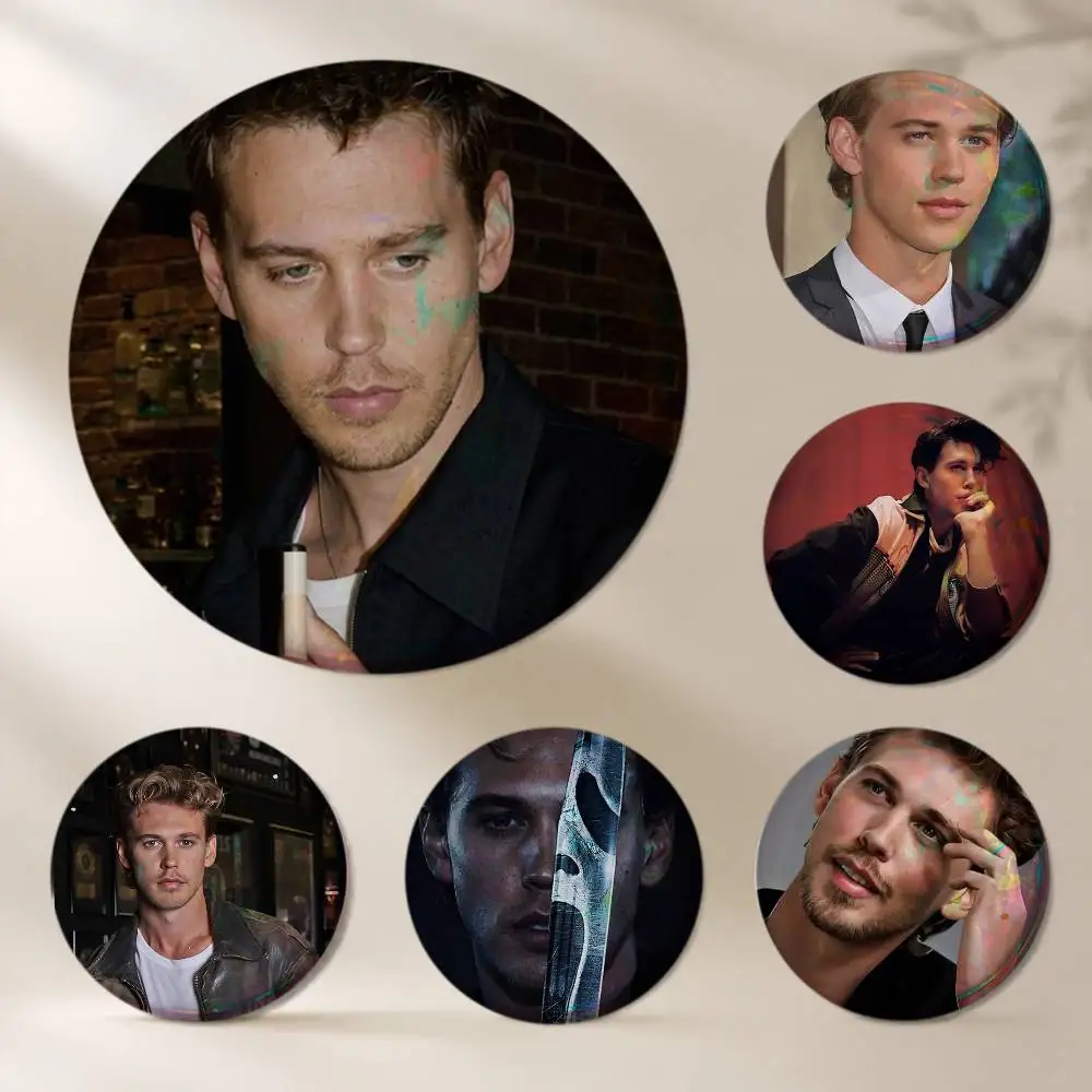 American-n Austin Butler Brooches Cartoon Badge Pins Backpack Hat Accessories Friend Gift