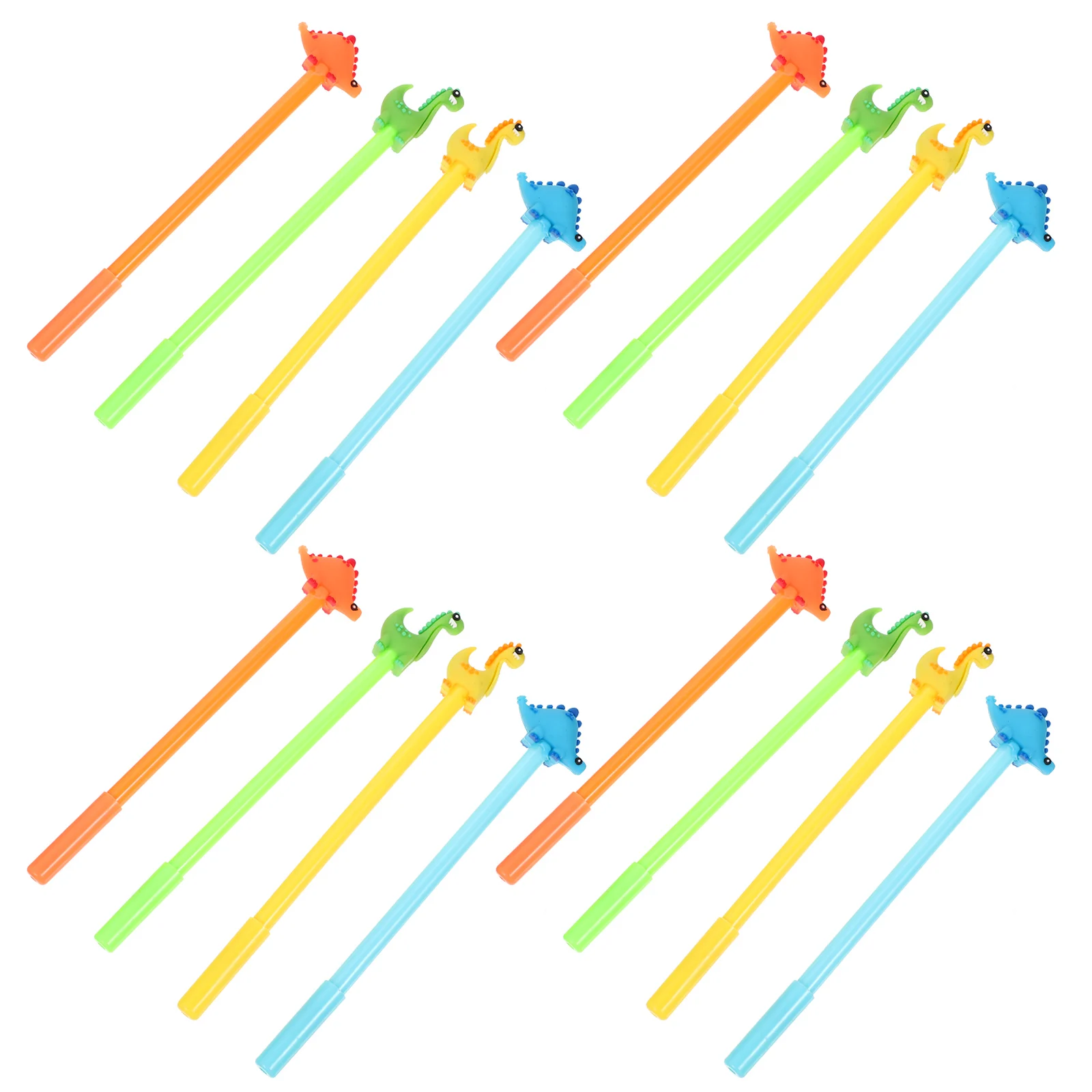 

16pcs Neutral Pens Stationery Black Gel Smooth Writing Cartoon Dinosaur Shaped Student School Office Portable