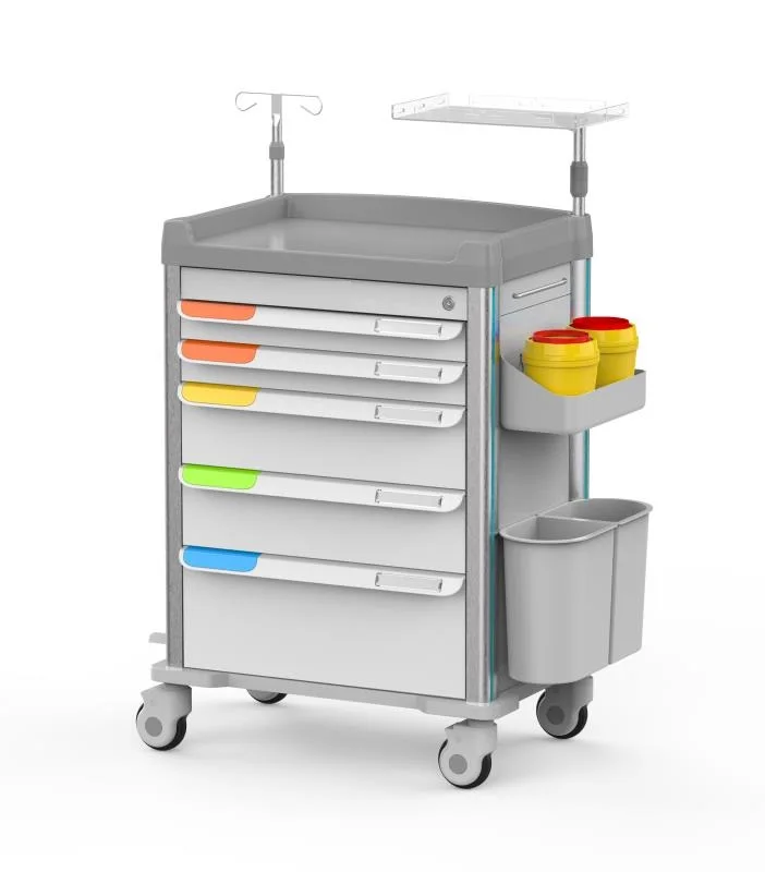 medical CQ-12 hospital furniture portable surgical emergency medicine drug trolley