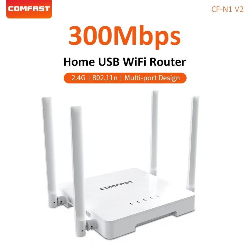 COMFAST 2.4G + 5.8G 300/1200Mbps Router Nirkabel Dual-band WIFI 5 Router Rumah 4 Antena 4 Port Gigabit Wifi Repetidor Roteador