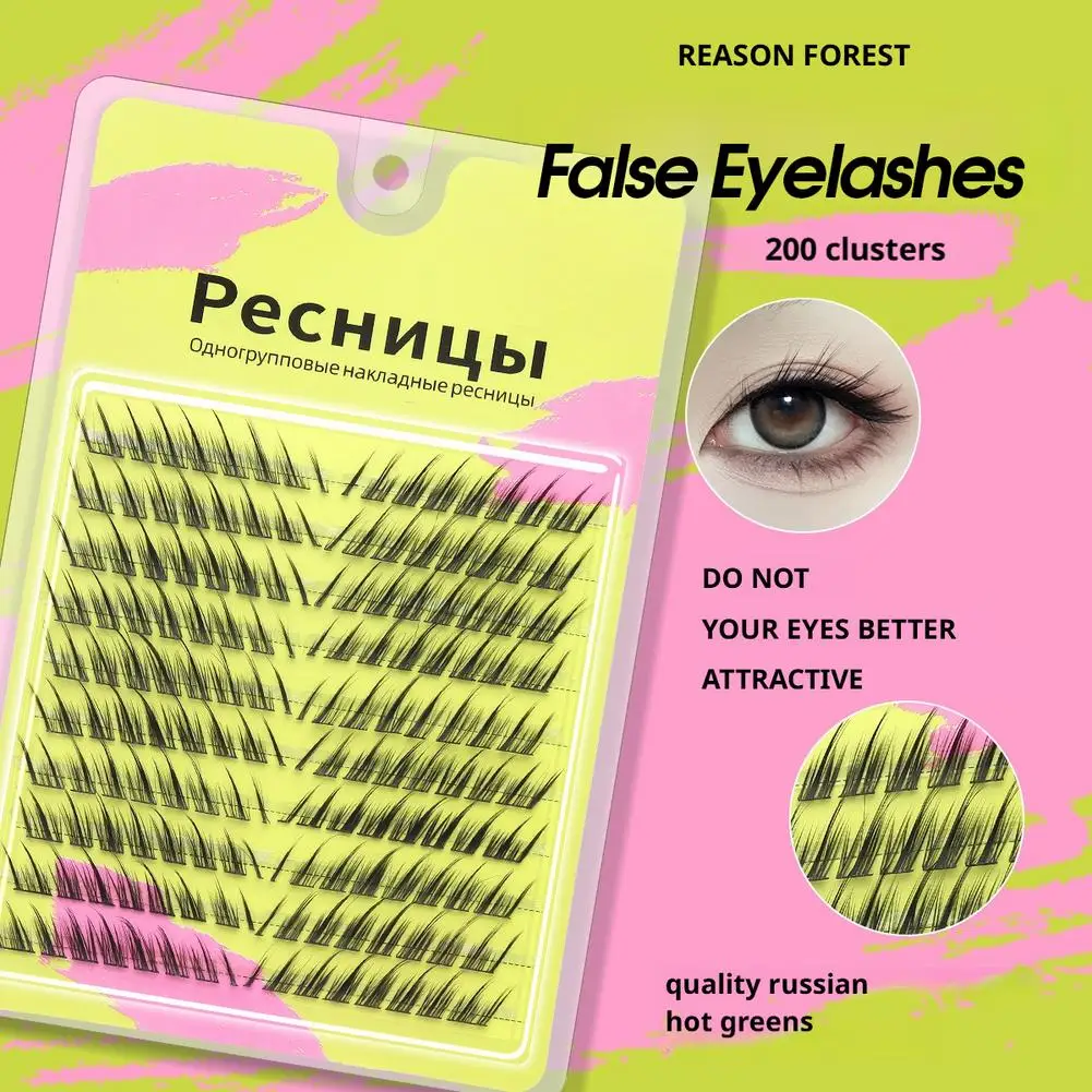 DIY Segmented False Eyelash Fluffy Wispy Individual Cluster Lash Look Tools Natural Makeup Thick Professional Lashes M0O0