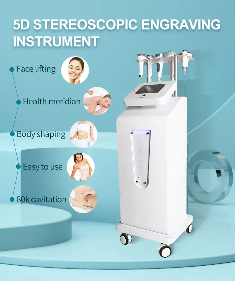 

Multifunctional 5 in 1 80k 5D Body Contouring Cellulite Reduction Facial Lifting Body Slimming Machine