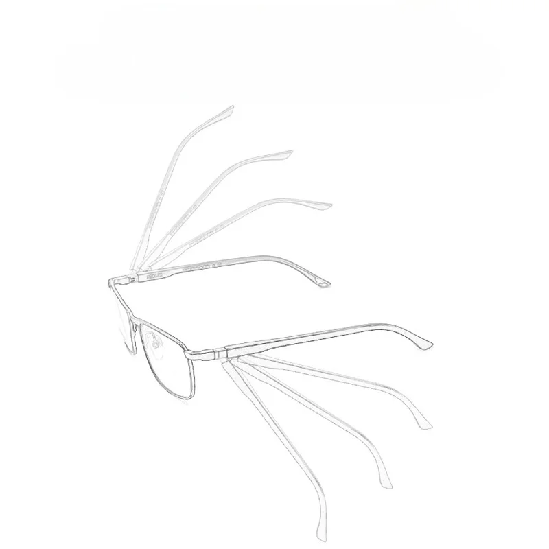 Belight Optik Putar 360 Derajat Desain Bisnis Titanium Murni Bingkai Pelek Penuh Kacamata Resep Pria SH2055T