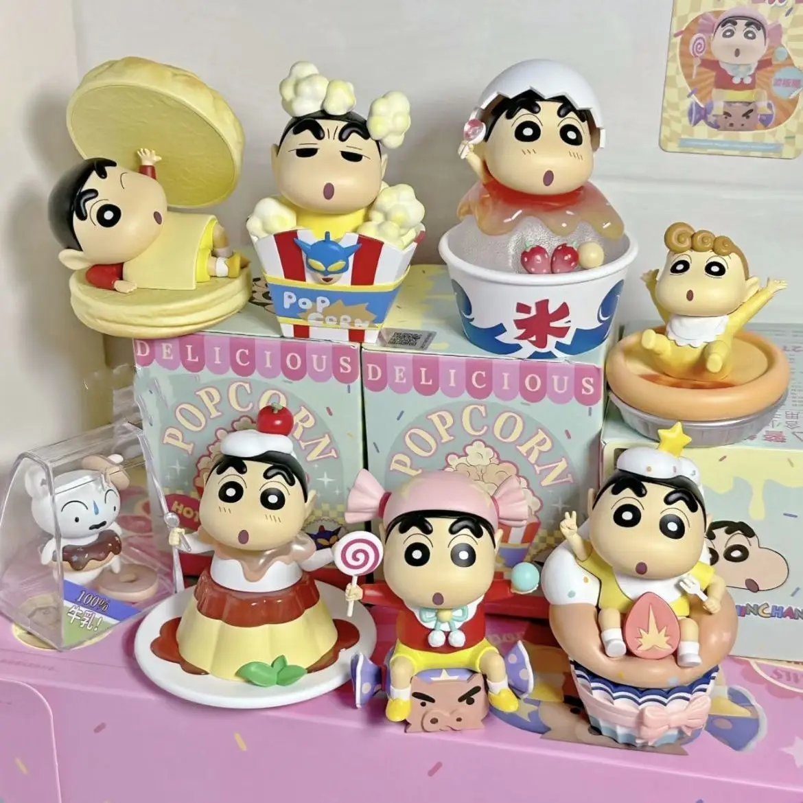 Crayon Shin-Chan Dessert Time Serie Nohara Shinnosuke Blind Box Figur Kawaii Actionfigur Desktop-Ornament Modell Spielzeug Geschenk – Detail 4