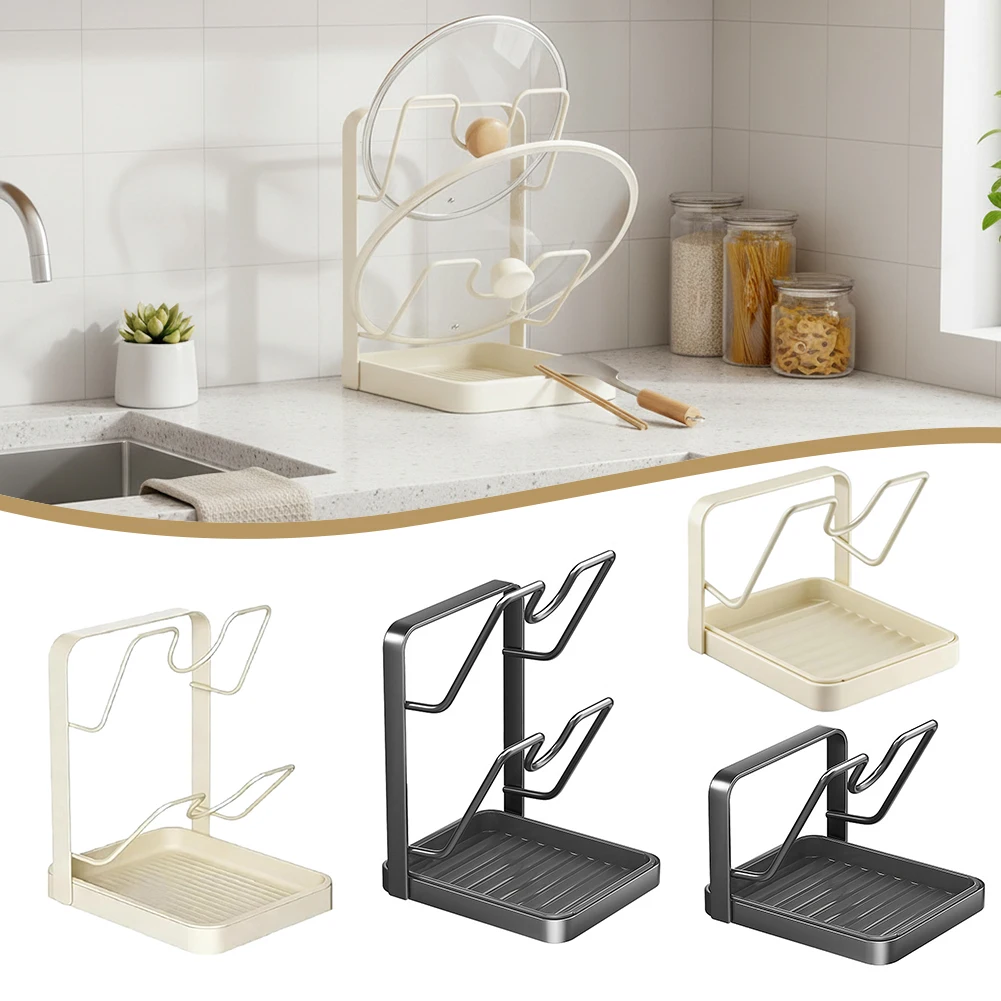 

Стеллаж для хранения крышки кастрюли, кухонный шкаф, разделочная доска, органайзер для хранения, компактный съемный сливной поддон (без крышки кастрюли)