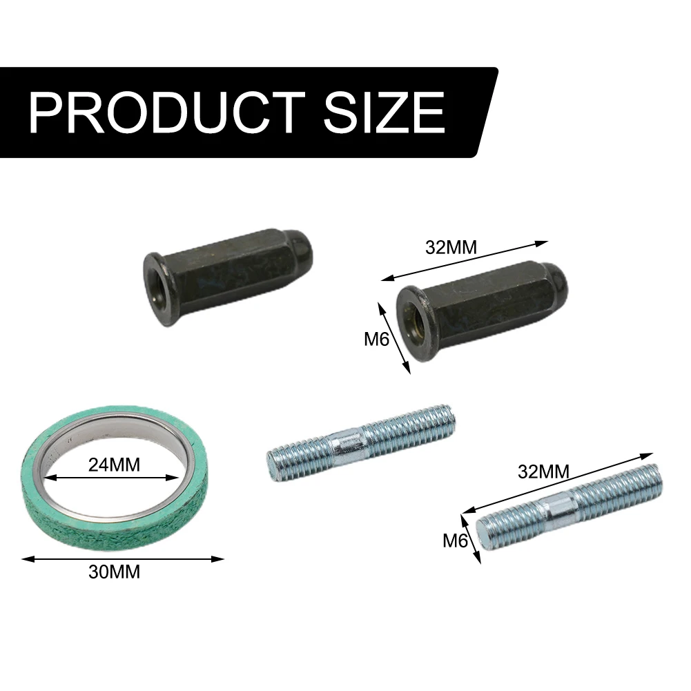 Screw Kit Brand New for exhaust Bolt Kit for GY6 For for 50cc 1For for 50cc Scooter for atvs Four Wheelers Go Karts and Mopeds