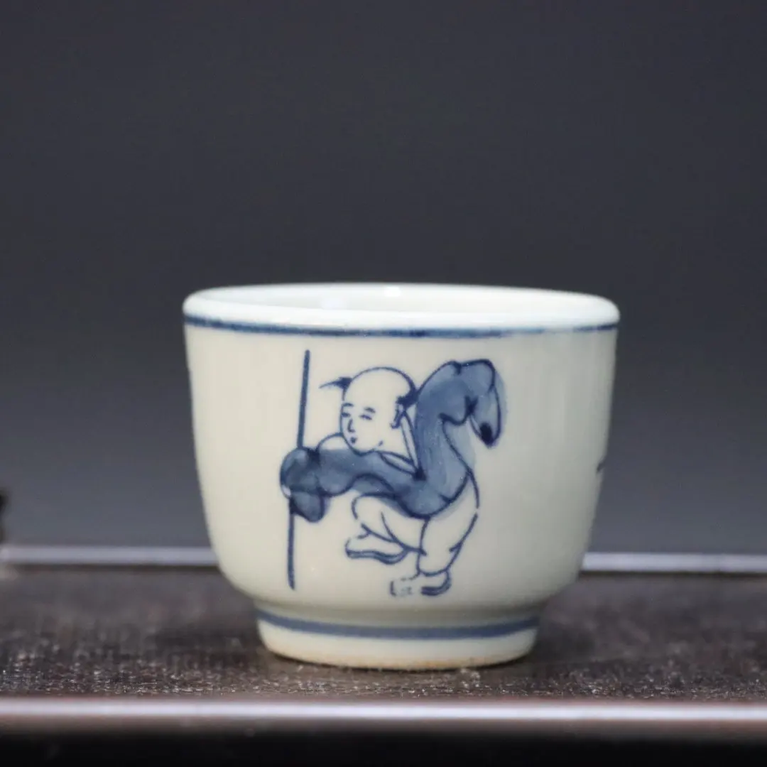 China Jingdezhen tea sets tea cups antique ceramics blue and white kung fu tea cups figure patterns handicrafts