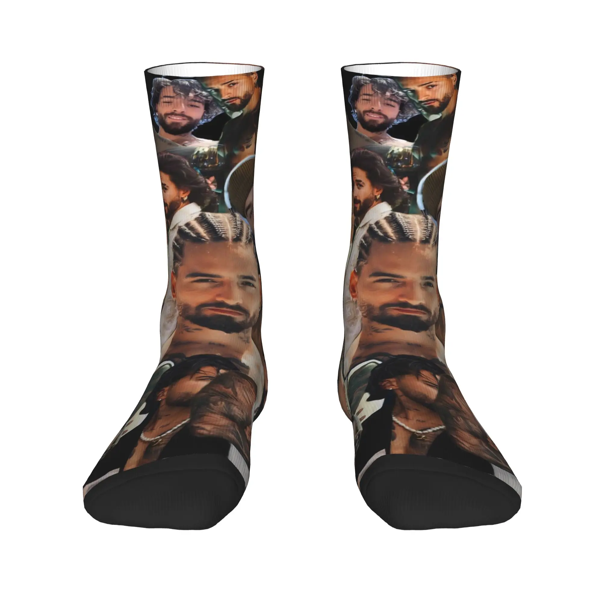 Maluma Rapper Socks  Design Stockings Anti Slip Couple Socks Soft Winter Leisure Climbing Socks