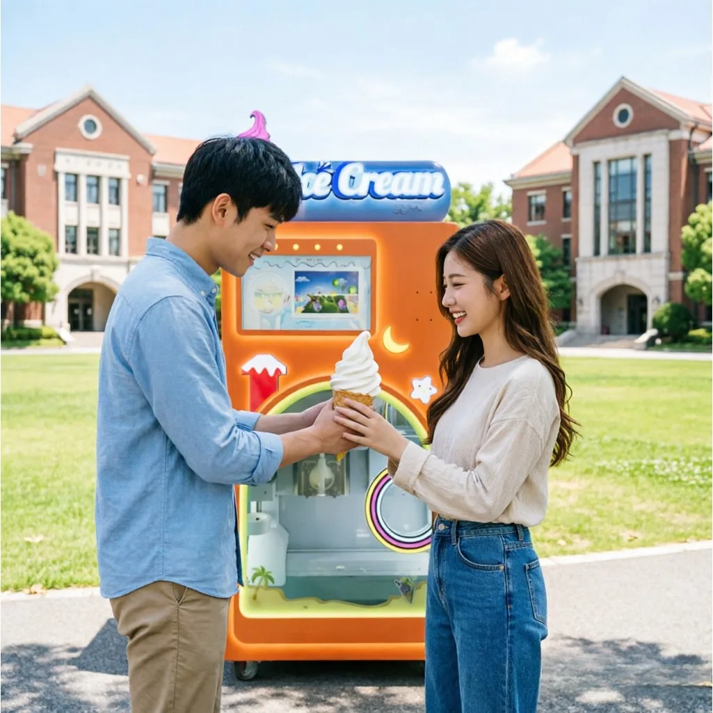 Frozen Dessert Vending Machine Cashless Multi Payment Anti-block Nozzle Scenic Spot Export 24 Hour Vending Machine