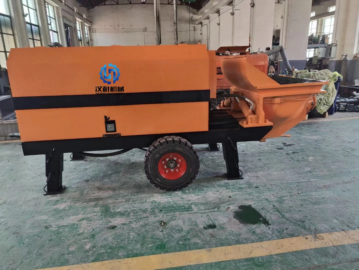 2025Top جودة مقطورة مضخة خرسانة صغيرة محمولة صغيرة خط أسمنتي مضخة محرك الديزل ارتفاع ضغط منزل ريفي صب