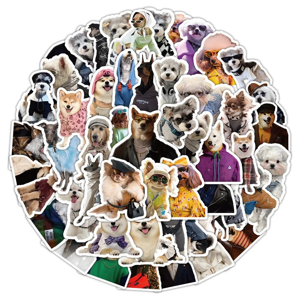 60PCS Nette Lustige Modische Welpen Hunde Graffiti Aufkleber Für Helm Fahrrad Hand Konto Bleistift Fall BulingBulingStickers Shop