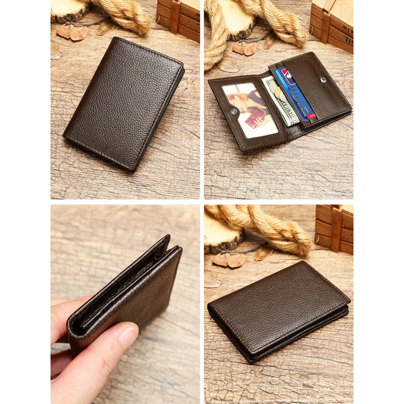 New Cow Leather Men's And Women's Change  Coin Bag Card Holder Storage Mini Bag For Man And Woman