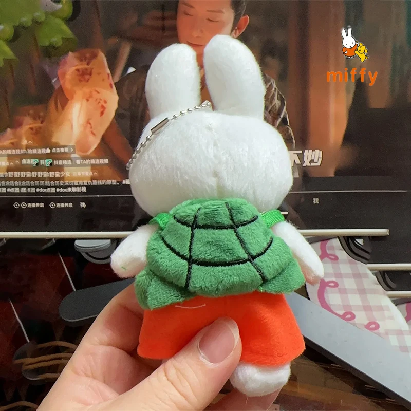 

Plush Pendant Kawaii Miffy Orange Fluffy Stuffed Toy Creative Plush Doll Keychain Dopamine Anime Accessories Girls Perfect Gifts