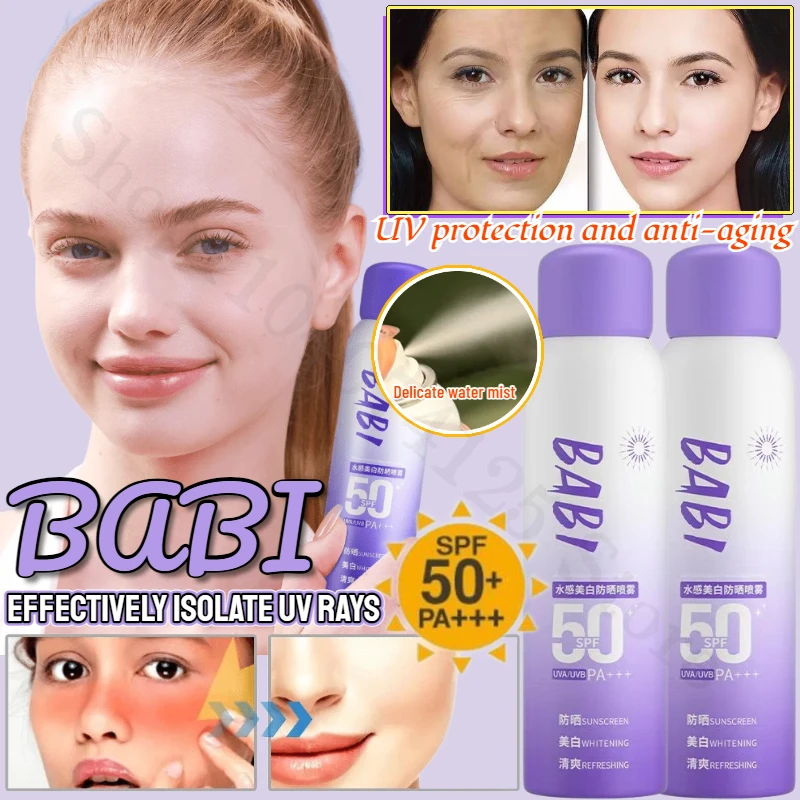 

BABI Sunscreen Spray, Anti-UV, Refreshing and Non-greasy, General Purpose SFP50+ for Face and Body, Prevents Sunburn and Tanning