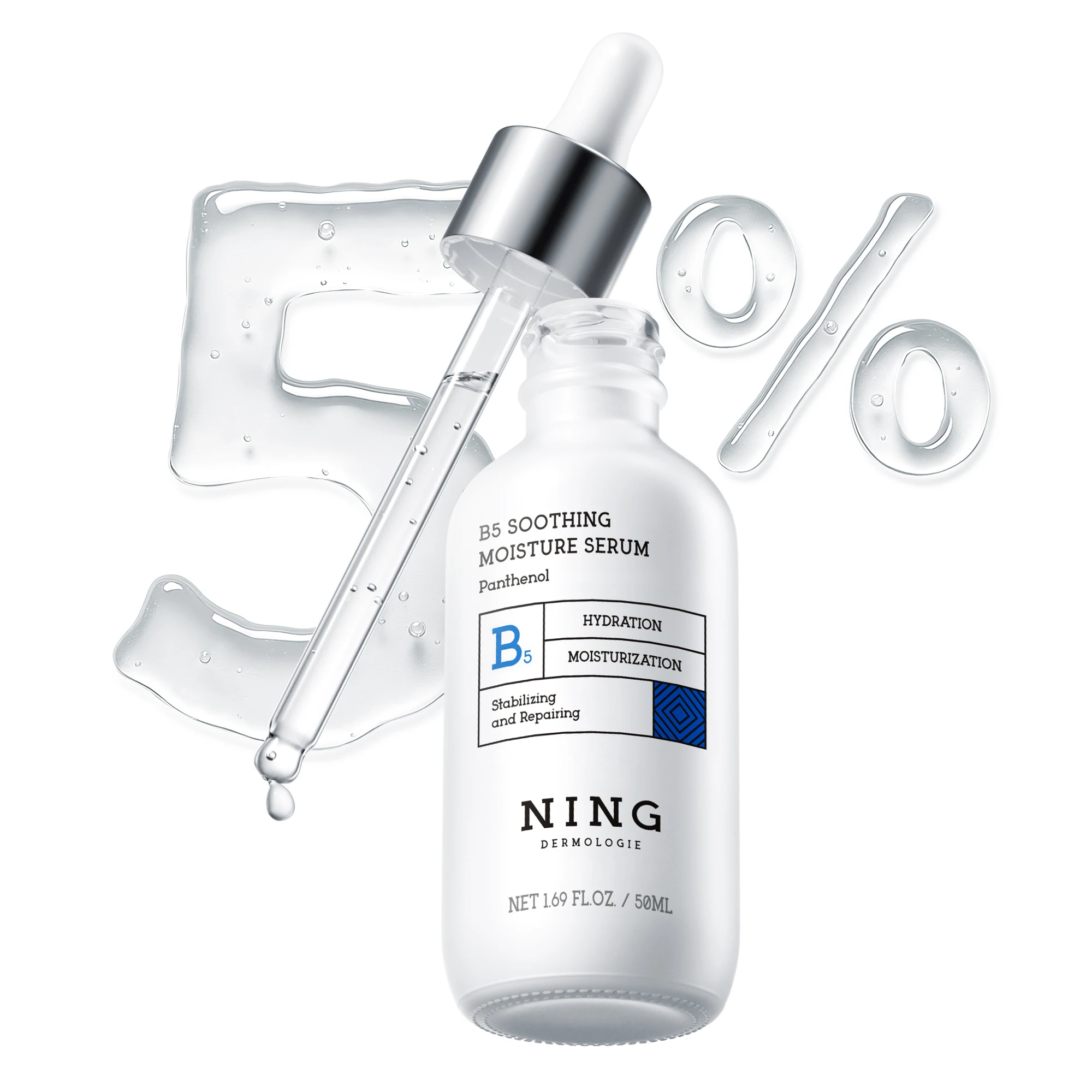 

NING DERMOLOGIE B5 SOOTHING MOISTURE SERUM INSTANT SOOTHING, LONG-LASTING REPAIR, PROTECTS AGAINST SENSITIVITY, BUILDS A BARRIER