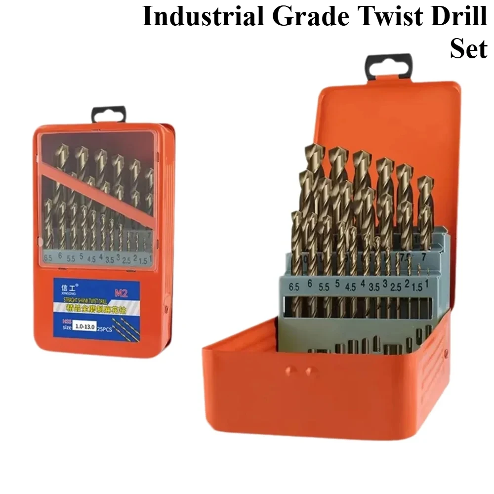 

Twist Drill Set, Straight Shank Multifunctional Alloy Drill Stainless Steel Punching Special Hand Drill Opening
