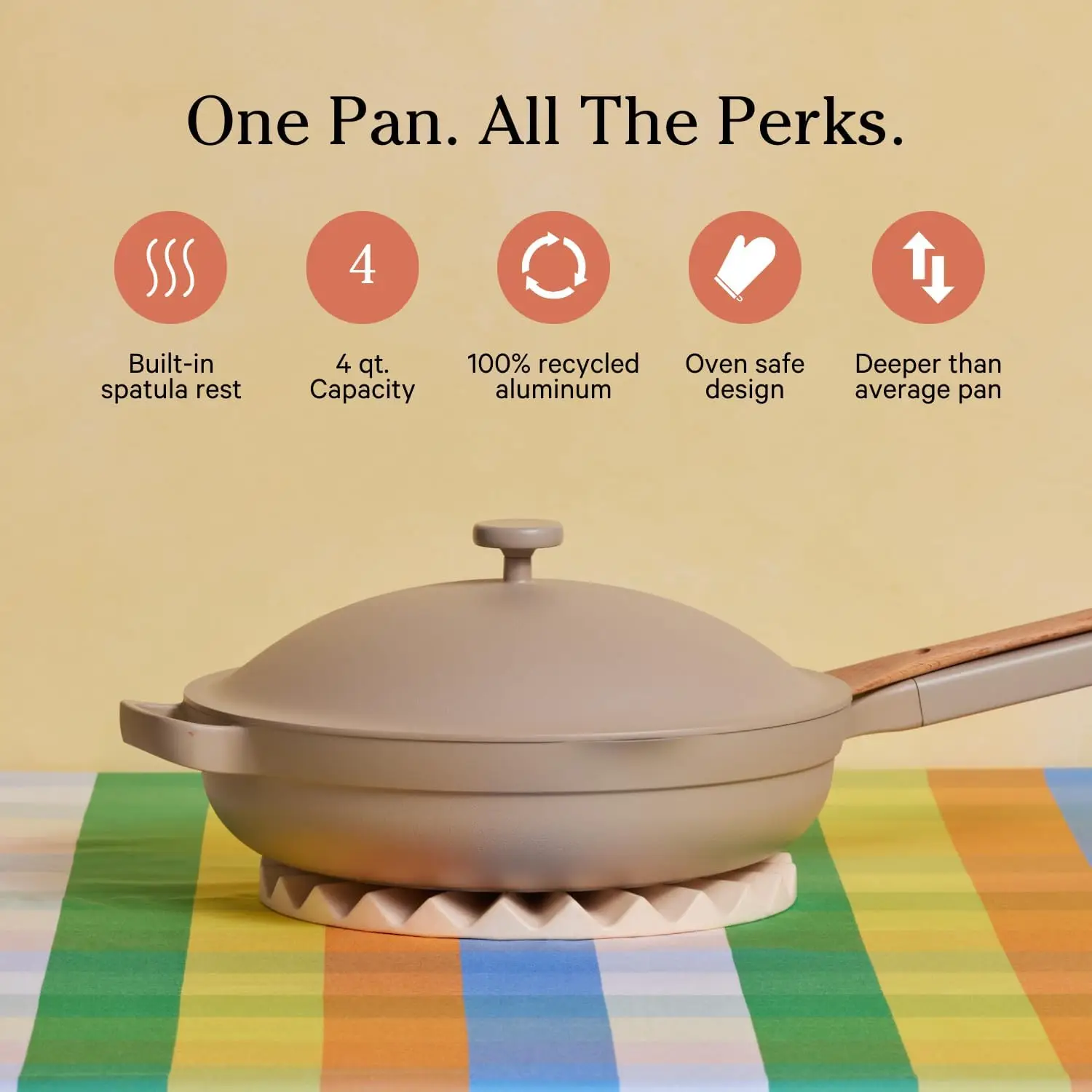 Large 12.5-Inch Nonstick, Toxin-Free Ceramic Cookware | Versatile Frying Pan, Skillet, Saute | Stay-Cool Handle | Oven Safe