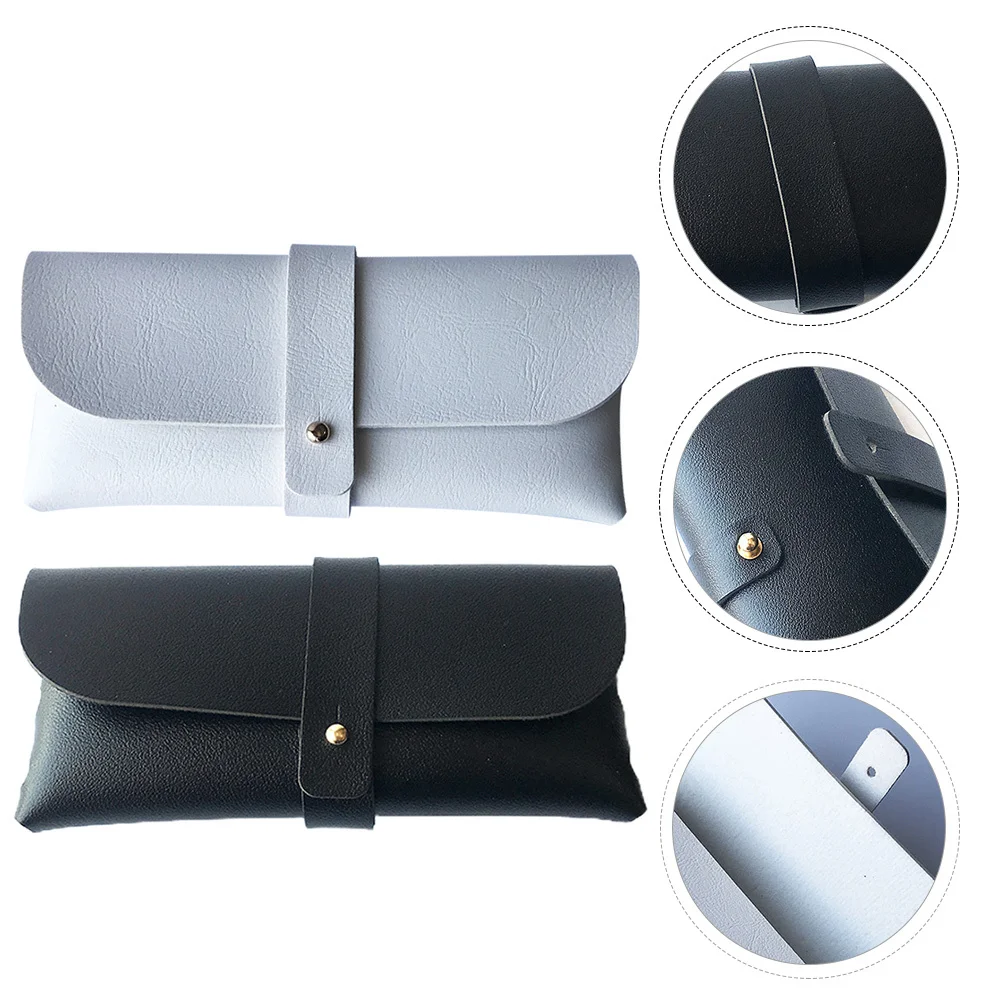 

2Pcs Durable PU Sunglasses Case Sunglasses Bag Large Capacity Glasses Pouch Portable Eyeglasses Holder Mini Coin