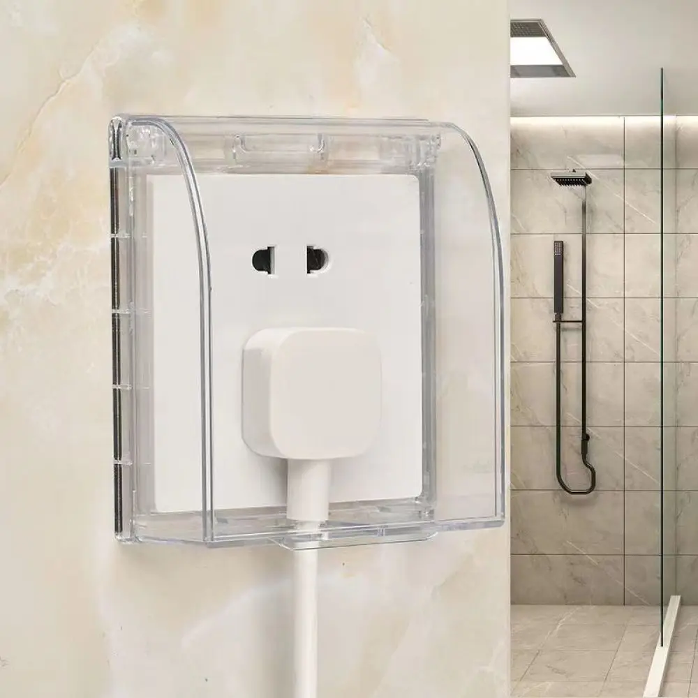 Bathroom Outlet Waterproof Guard Universal Electrical Plug Protective Case Splash Proof Box For Heater Cover