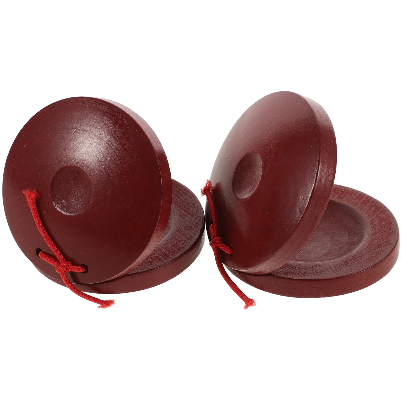 

2Pcs Wooden Castanets Finger Castanet Small Percussion Instruments Music Instrument for Children Hand-Eye Coordination