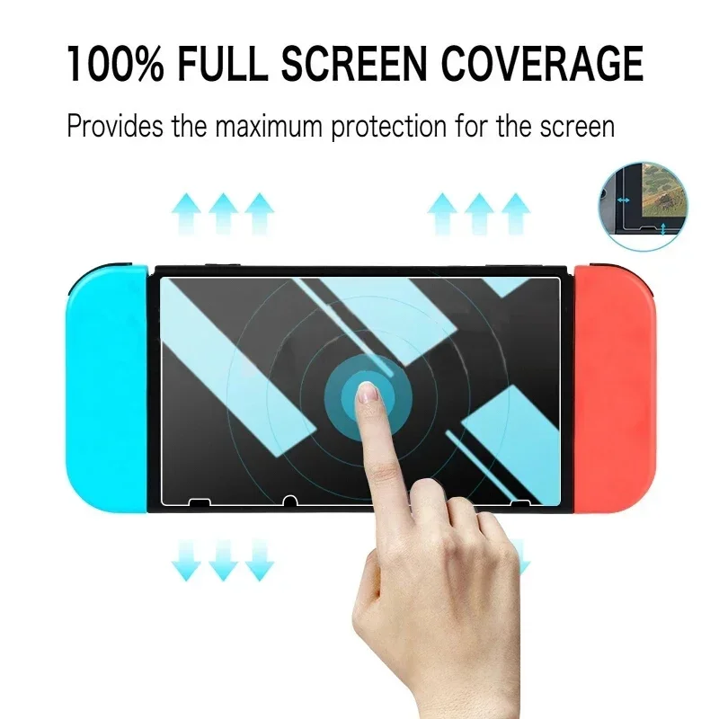 Protective Glass for Nintend Switch Lite Case Tempered Glass Screen Protector for Nintend Switch Oled TPU Cover Glass Hard Film