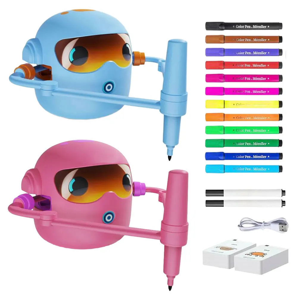 1 セットインタラクティブ教育描画ロボット学習おもちゃ 100 カード早期教育玩具女の子と男の子就学前学習