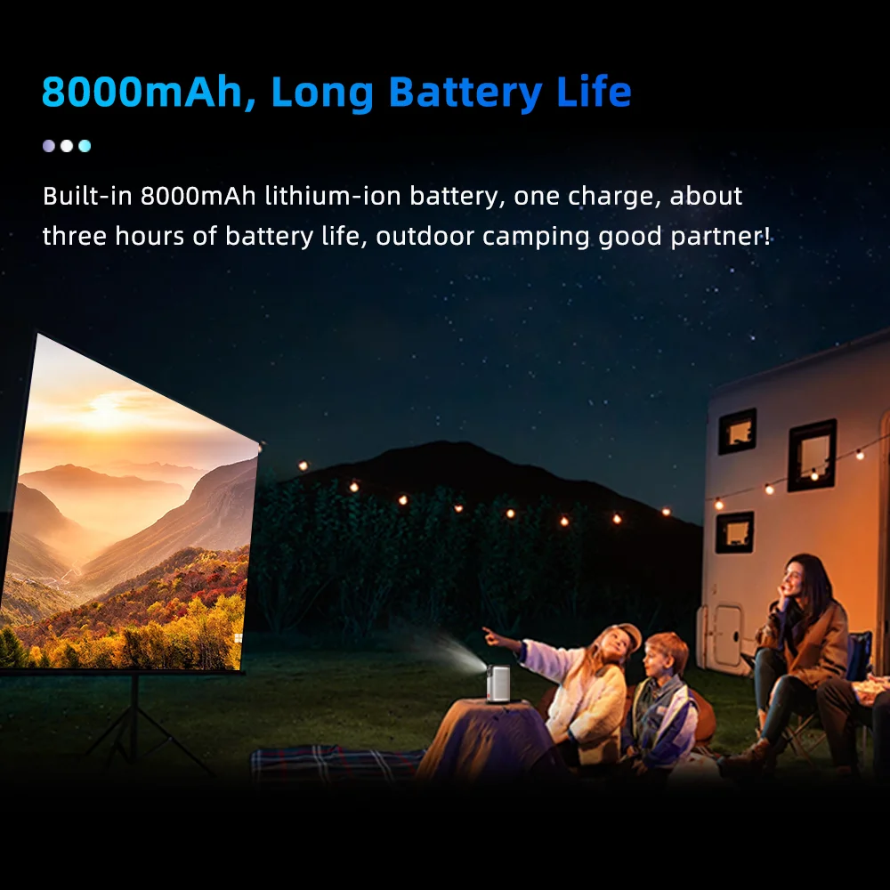 Everycom Touyinger C2000 nuevo proyector inteligente Android Mini proyector Multimedia portátil de alto brillo 2G RAM Venta caliente