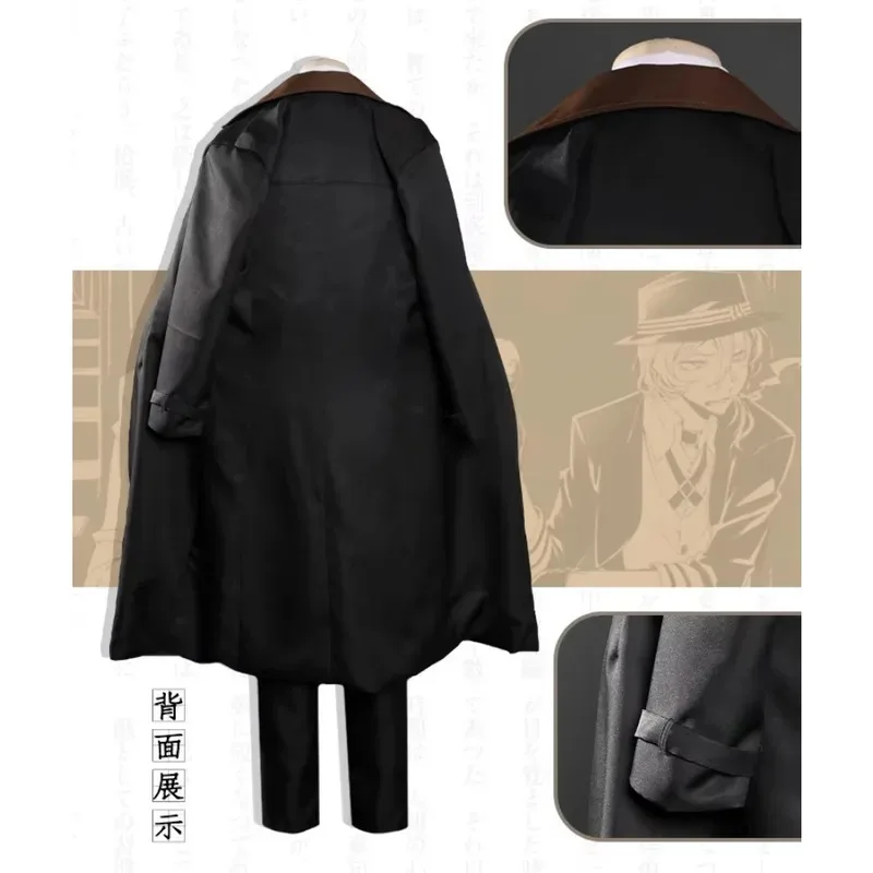 DY20Anime Stray Dogs Clothes Nakahara Chuuya 코스프레 의상 Bungou 가발 모자 장갑 자켓 바지 여성 Chuya Nakahara Cosplay Su