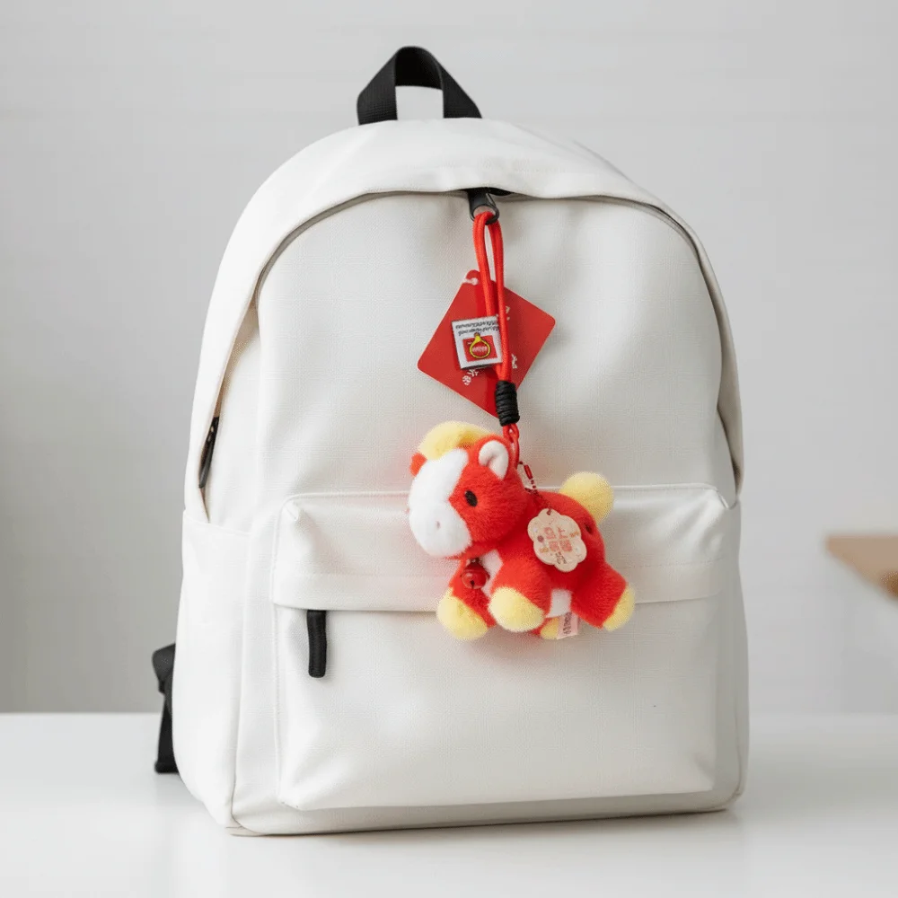 Animal Multiple Colors Horse Pendant Keychain Kawaii Style Simulation Horse Keychain Lifelike Animal Mini Bag Decor