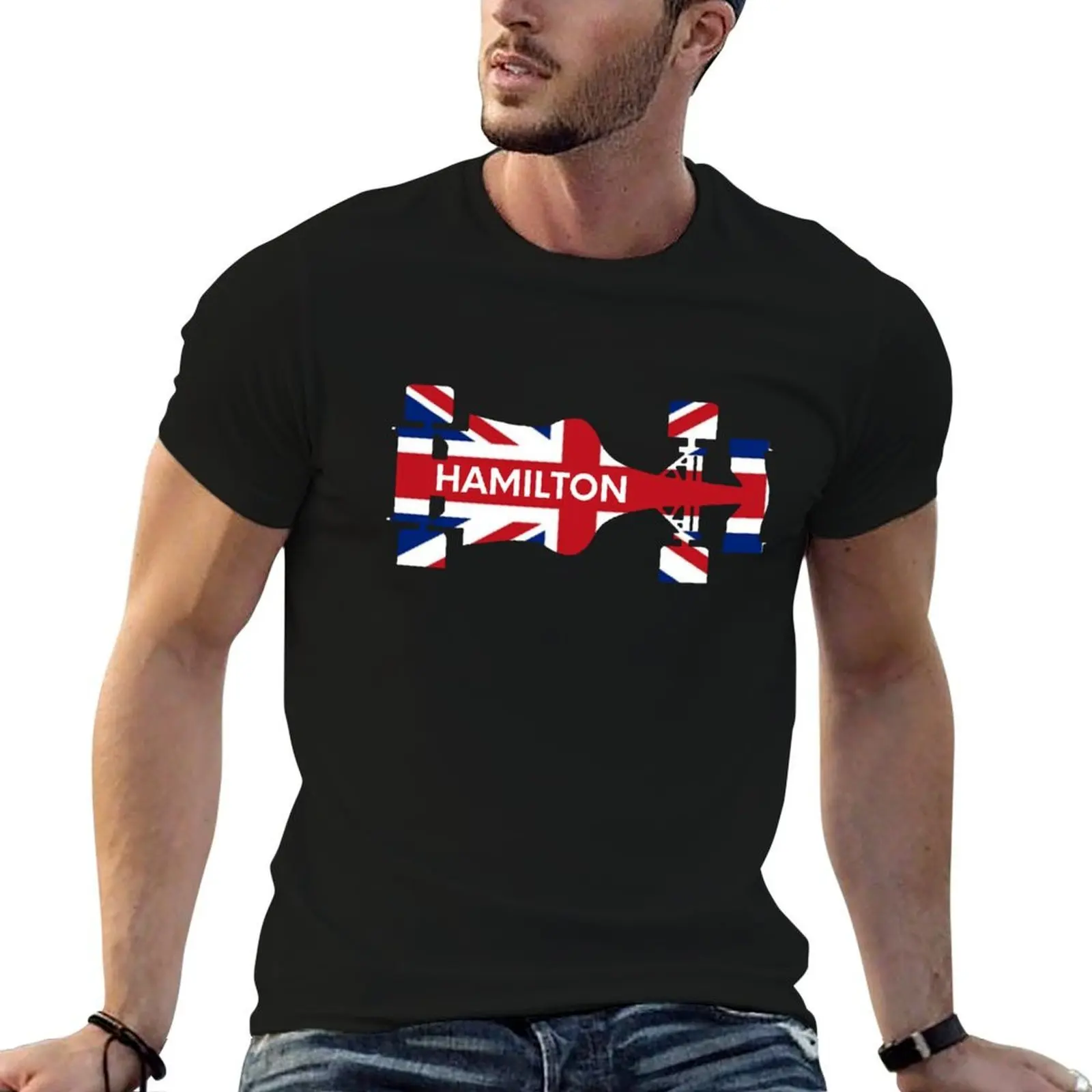 

Hamilton F1 Flag T-Shirt t shirts for man pack white t shirts for man cotton soft T-Shirt