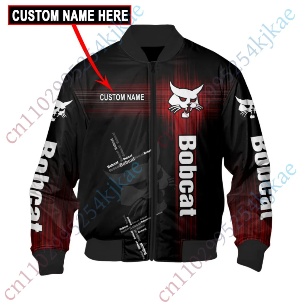 

New Bobcat Jackets For Men's Clothing Harajuku Bomber Jacket Thick Baseball Uniform Hip Hop Windbreaker High Quality Streetwear