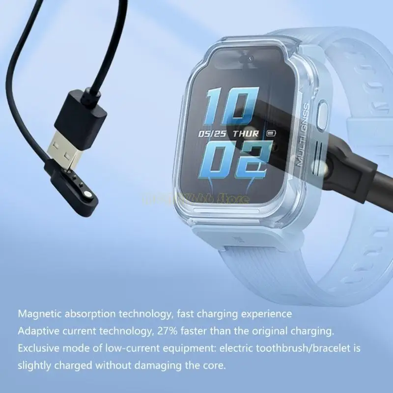 كابل شحن USB المغناطيسي F62C لـ RS4/LS05/W26 SMARTWATCH استبدال شحن الإكسسوارات شحن قفص الاتهام