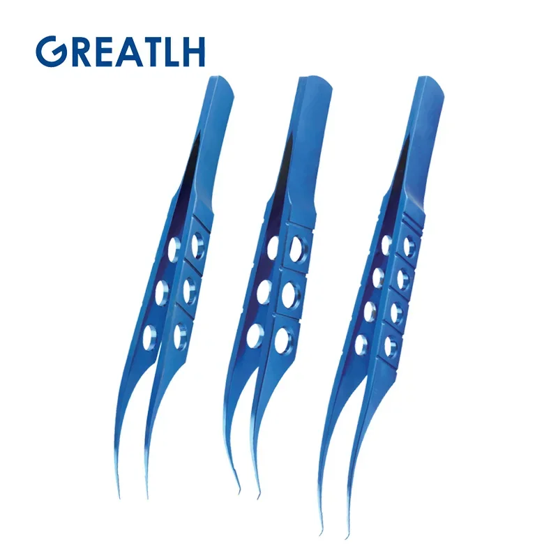 1 buah Colibri Toothed Forceps kelopak mata Forceps dengan mengikat platform Titanium Alloy Ophthalmic instrumen mata