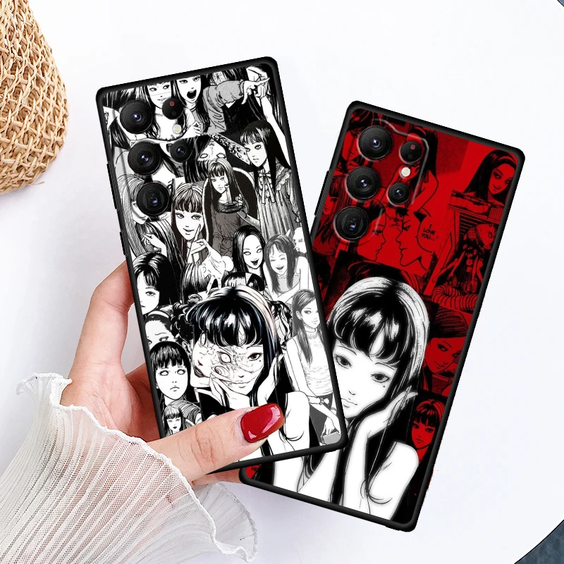 Tomie Kawakami Anime For Samsung Galaxy S24 S23 S22 S21 S20 FE S10 S10E Plus Ultra Pro Lite 5G Black Cover Phone Case