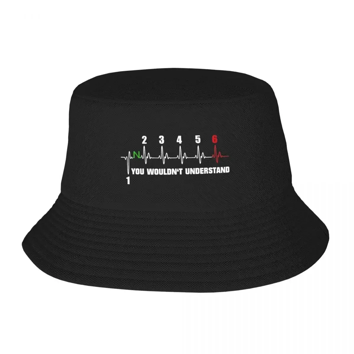 Retro Design，Spring Motorbike Heartbeat You Wouldn T Understand 1n23456 Accessories Bucket Hat Sun Bob Foldable Fisherma