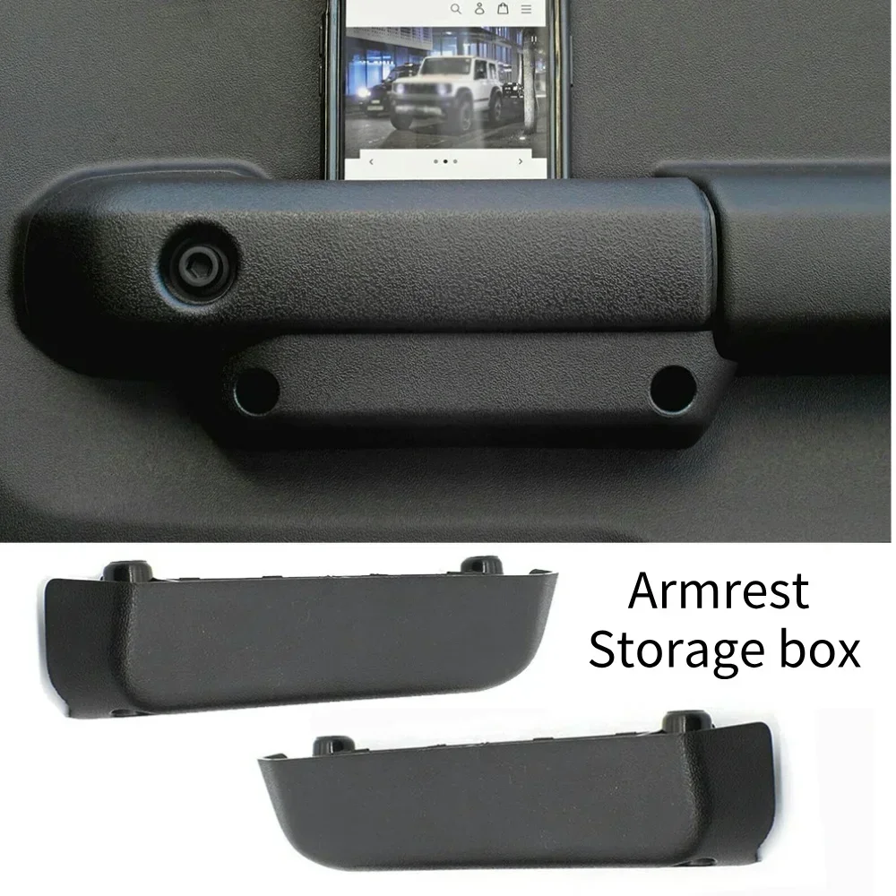 

2pcs Door Inner Armrest Storage Box Containers Tray For Suzuki JImny Sierra JB64 JB74 Car Interior Organizer Stowing Tidying Box