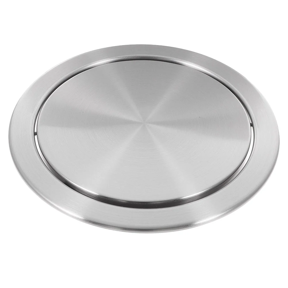 

Recessed Countertop Cover Trash Bin Flap Lid Stainless Steel Garbage Can Cover Recessed Trash Can Lid