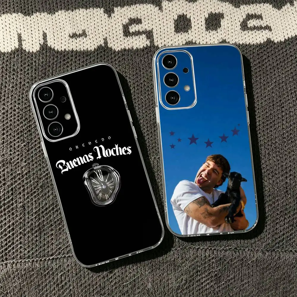 B-Buenas Noches Quevedo Gift Phone Case Transparent Silicone Soft For Samsung S25,S24,S21,S22,S23,S30,Ultra,S20,Plus,Fe