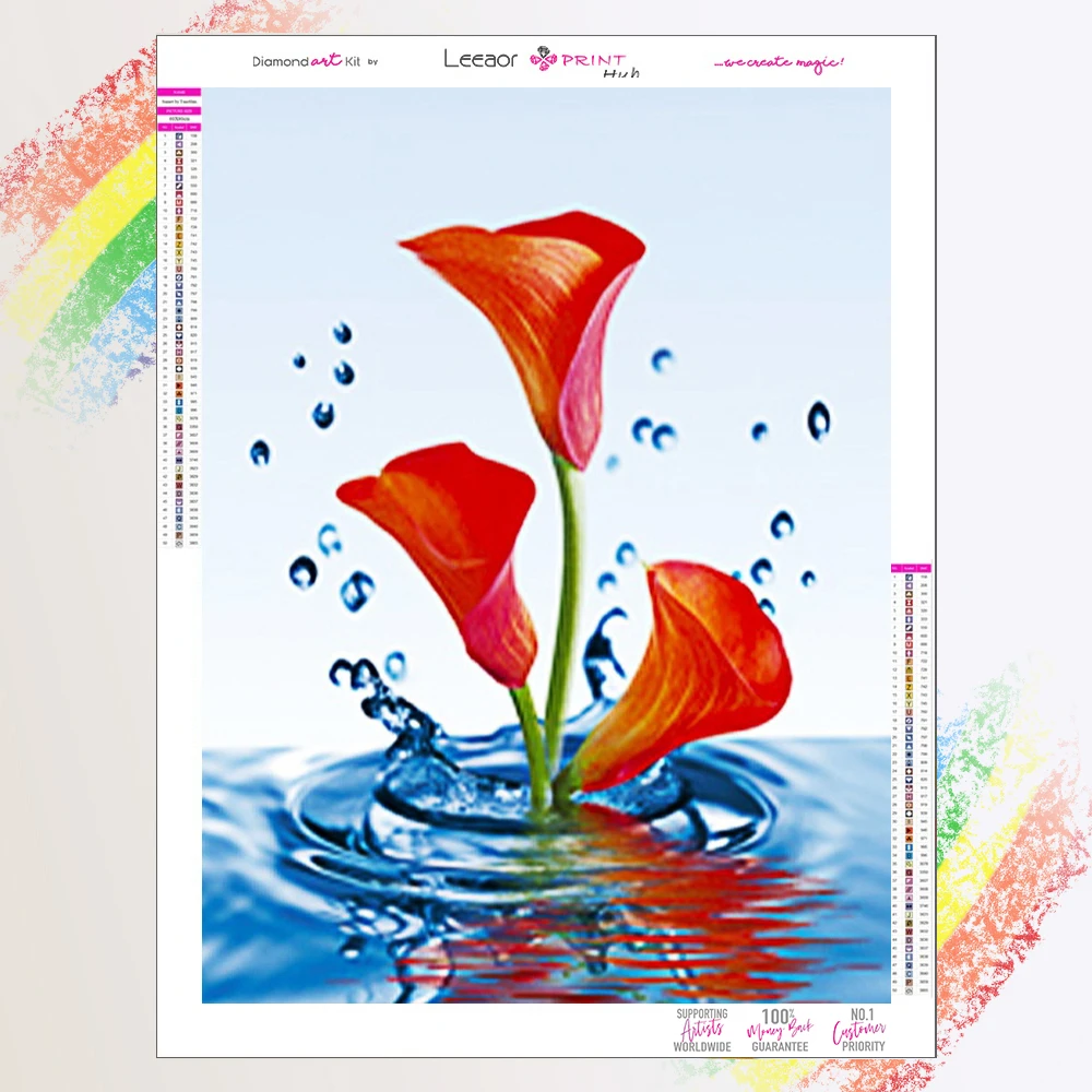 Diamond Painting Kits Lily Flower Picture Full Diamond Mosaic Embroidery Art Cross Stitch Home Decor New 2023 алмазная мозаика