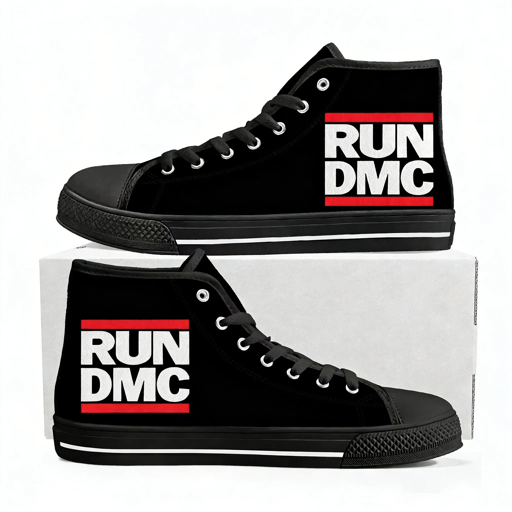 

Run DMC High Top Sneakers Mens Womens Teenager High Quality Canvas Sneaker 3D Print Casual Couple Shoes Personalized Shoe