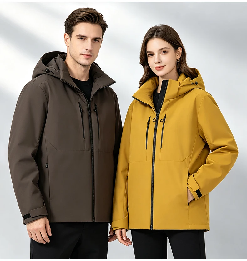LNGXO Herren- und Damen-Skianzug, wasserdichte, thermische Snowboardjacke, Skijacke, Kletterjacke, Wanderjacke, mit Graphen-Innenfutter, wattiert. – Detail 22