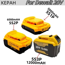 5S3P DCB200 20V 3AH 6AH 12AH Lithium Rechargeable Battery For Dewalt 18V DCB184 DCB200 DCB182 DCB180 DCB181 DCB182 DCB201 DCB206